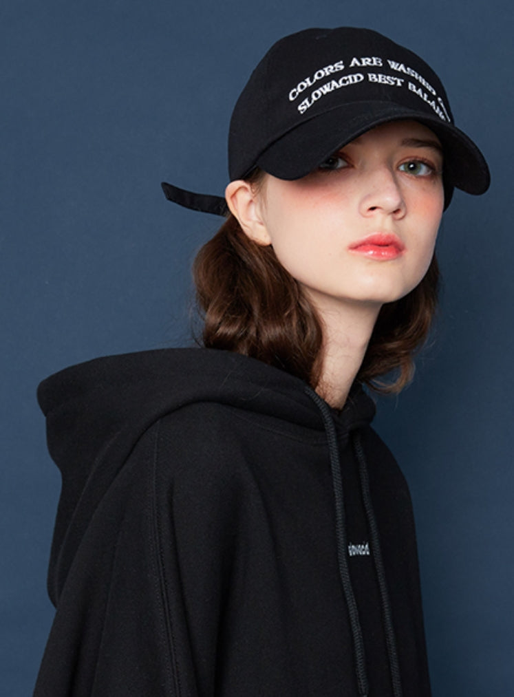 スローアシッド(SLOW ACID) Arc Lettering Cap (BLACK)