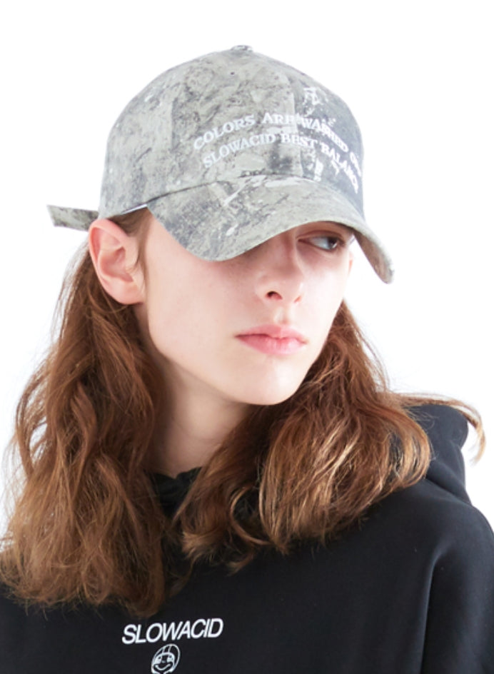 スローアシッド(SLOW ACID)   Arc Lettering Cap (PRINT GRAY)