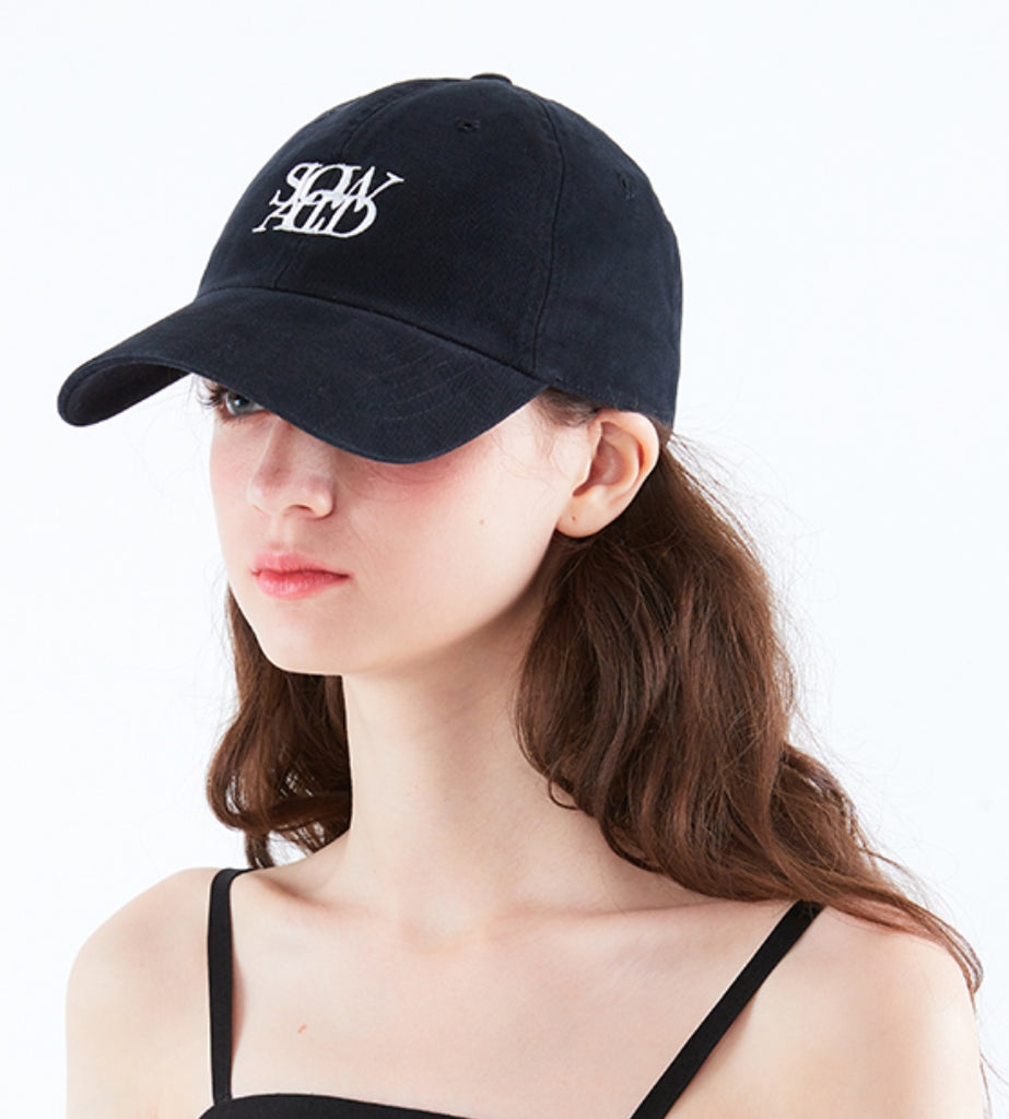 スローアシッド(SLOW ACID)    Contact Logo Washing Cap (BLACK)