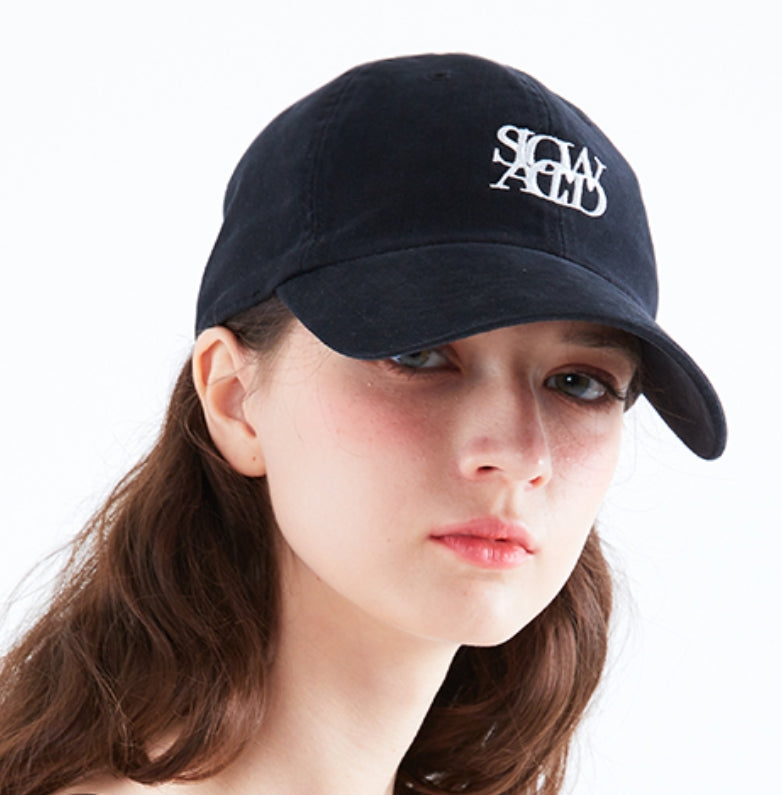 スローアシッド(SLOW ACID)    Contact Logo Washing Cap (BLACK)
