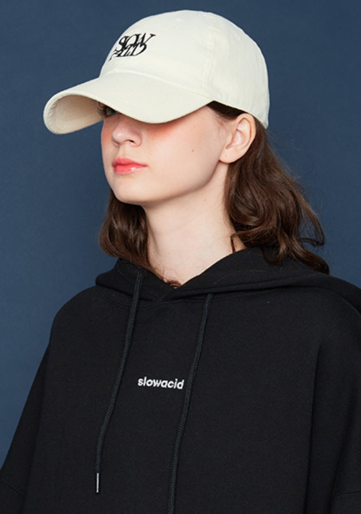 スローアシッド(SLOW ACID)   Contact Logo Washing Cap (IVORY)