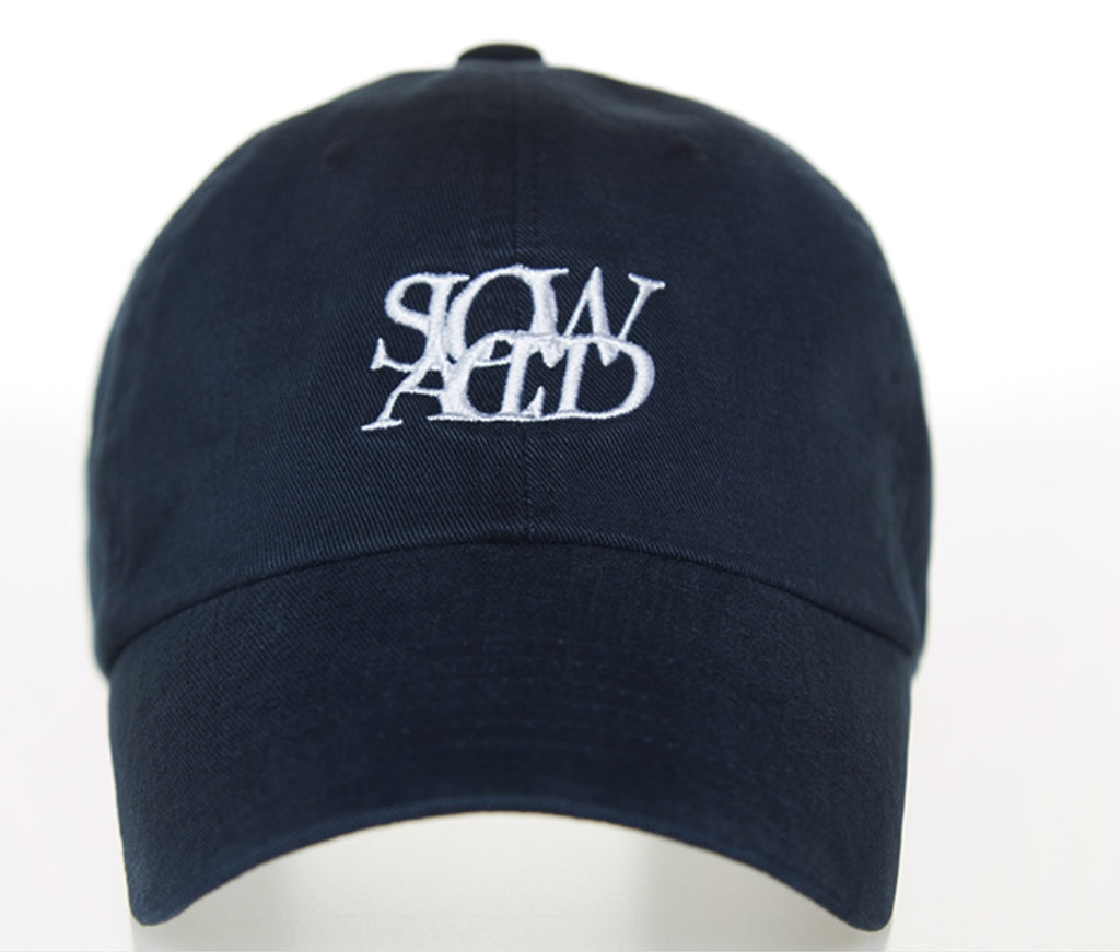 スローアシッド(SLOW ACID)  Contact Logo Washing Cap (NAVY)