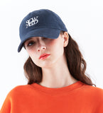 スローアシッド(SLOW ACID)  Contact Logo Washing Cap (NAVY)