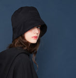 スローアシッド(SLOW ACID) Lettering Cutting Bucket Hat (BLACK/BLACK)