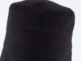 スローアシッド(SLOW ACID) Lettering Cutting Bucket Hat (BLACK/ORANGE)