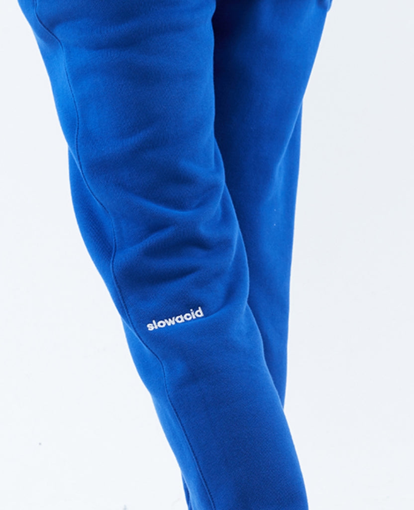 スローアシッド(SLOW ACID)  Signature Logo Sweat pants (DEEP BLUE)