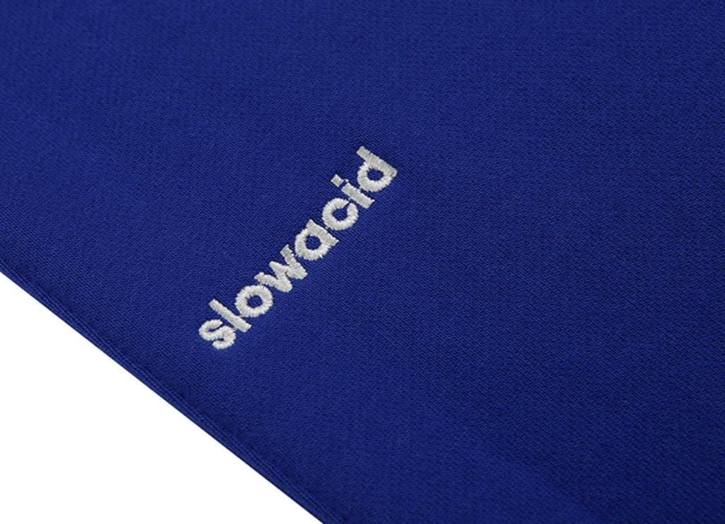 スローアシッド(SLOW ACID)  Signature Logo Sweat pants (DEEP BLUE)