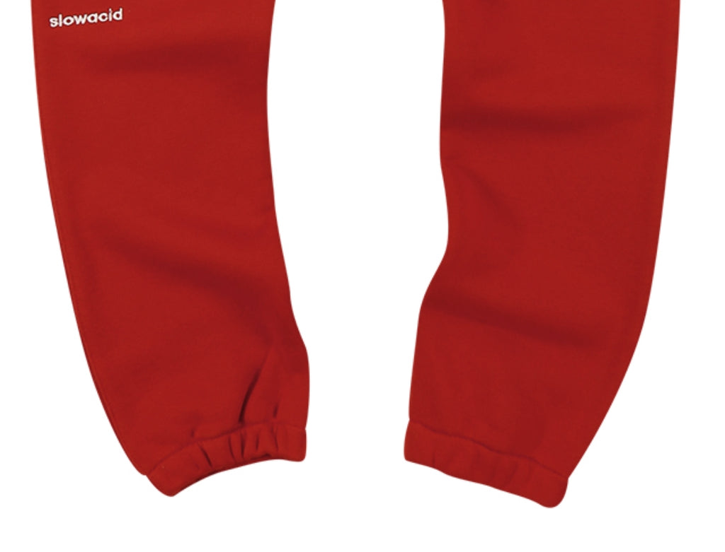 スローアシッド(SLOW ACID)   Signature Logo Sweat pants (RED)