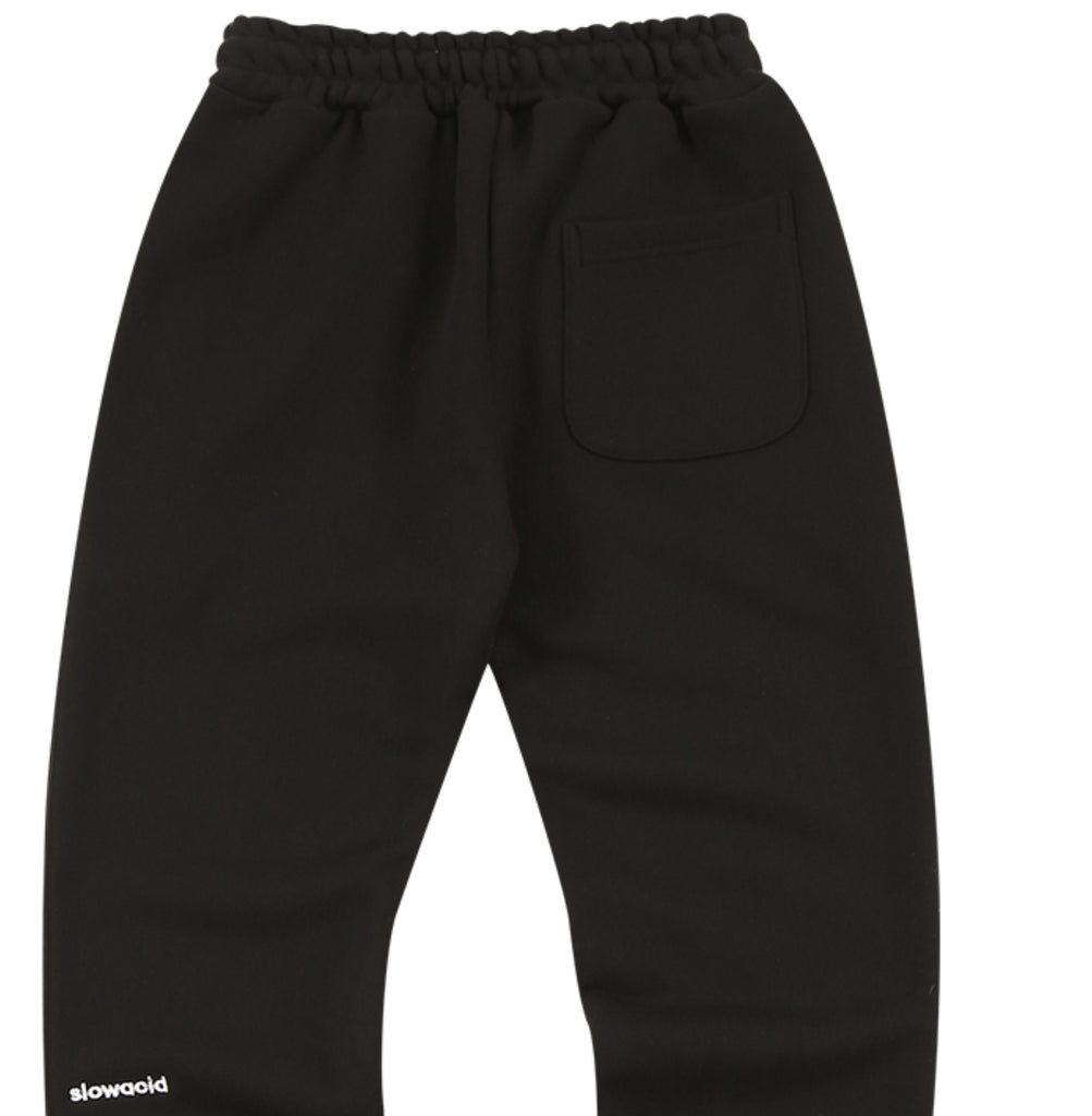 スローアシッド(SLOW ACID)   Signature Logo Sweat pants (BLACK)