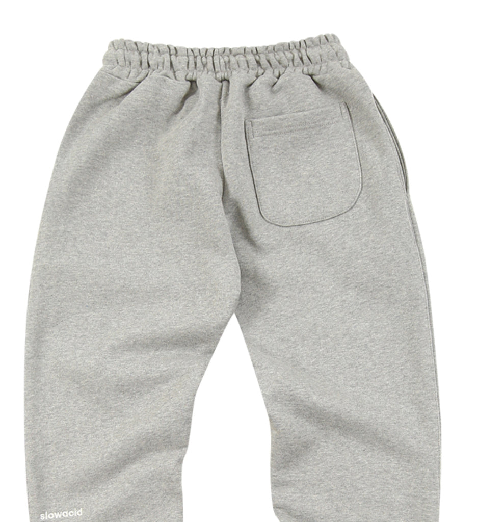 スローアシッド(SLOW ACID)   Signature Logo Sweat pants (MELANGE GRAY)