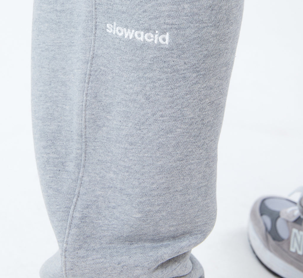 スローアシッド(SLOW ACID)   Signature Logo Sweat pants (MELANGE GRAY)