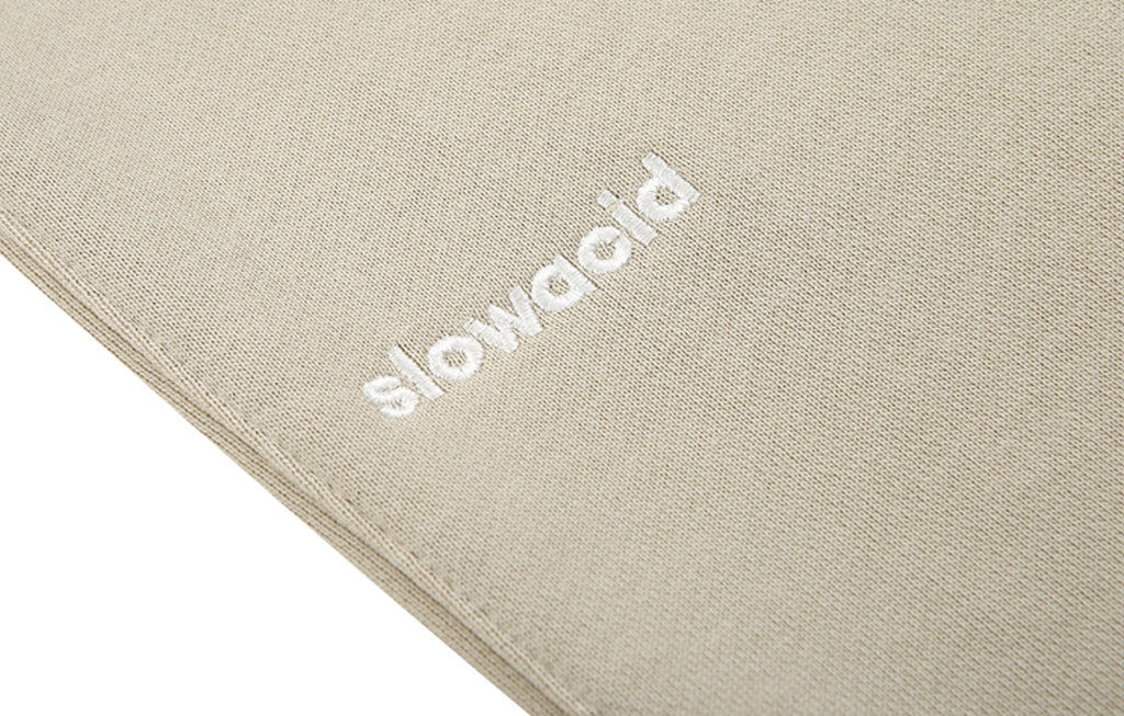 スローアシッド(SLOW ACID)  Signature Logo Sweat pants (SAND BEIGE)