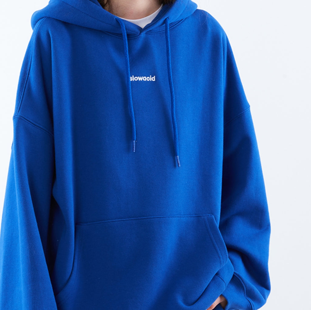 スローアシッド(SLOW ACID)  Signature Logo Hoodie (DEEP BLUE)