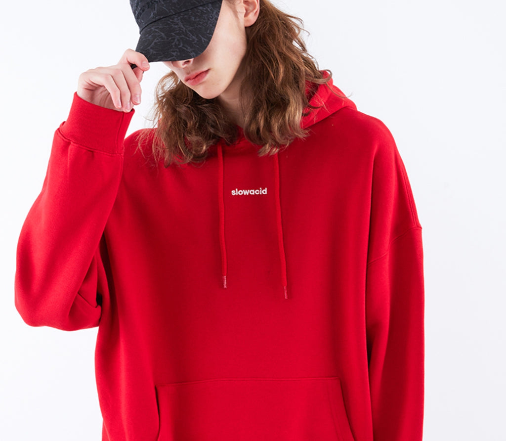スローアシッド(SLOW ACID)   Signature Logo Hoodie (RED)