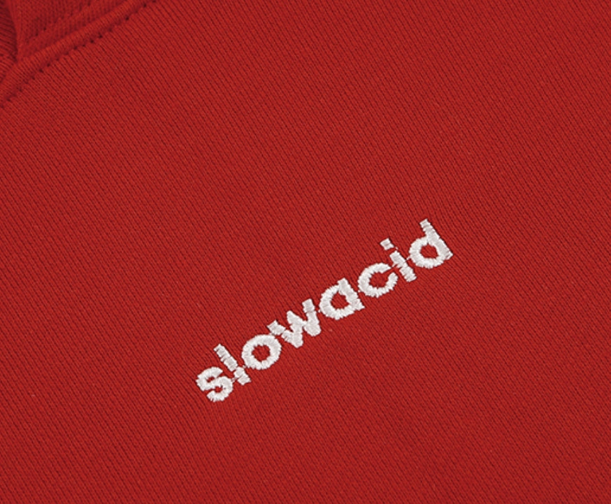 スローアシッド(SLOW ACID)   Signature Logo Hoodie (RED)