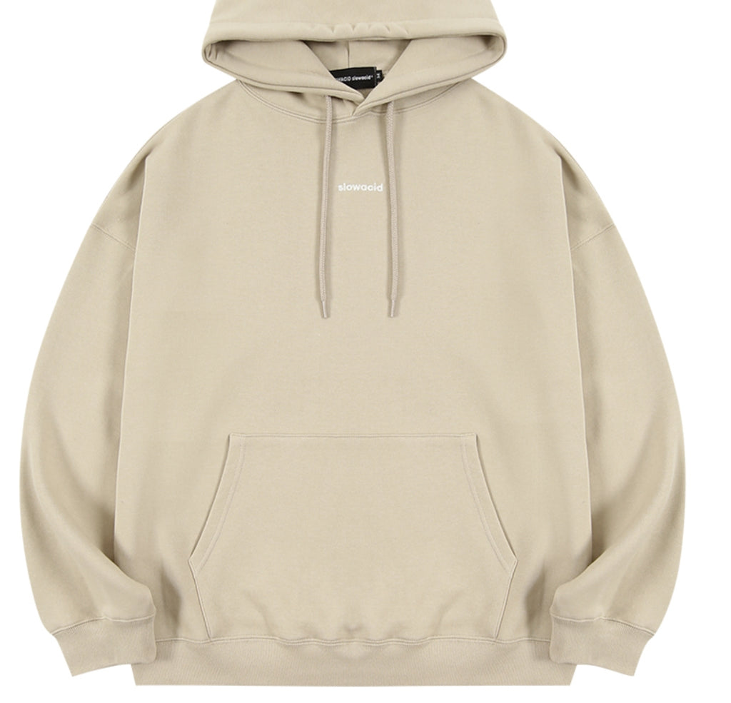 スローアシッド(SLOW ACID)Signature Logo Hoodie (SAND BEIGE)