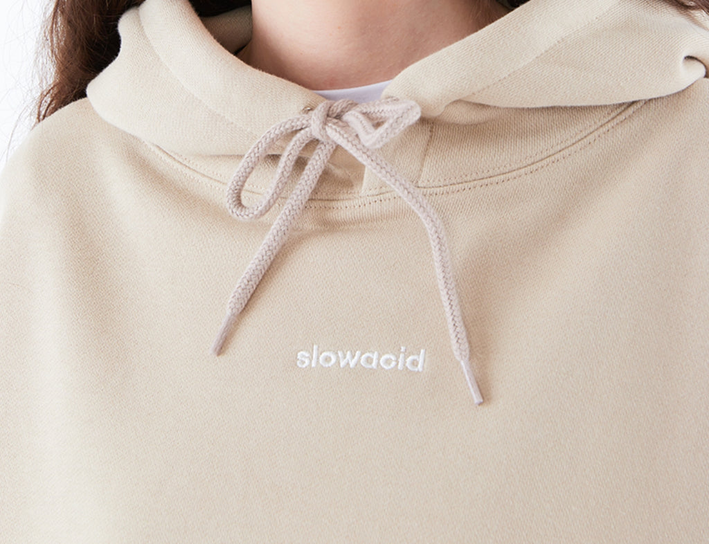 スローアシッド(SLOW ACID)Signature Logo Hoodie (SAND BEIGE)