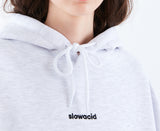スローアシッド(SLOW ACID)  Signature Logo Hoodie (MELANGE WHITE)