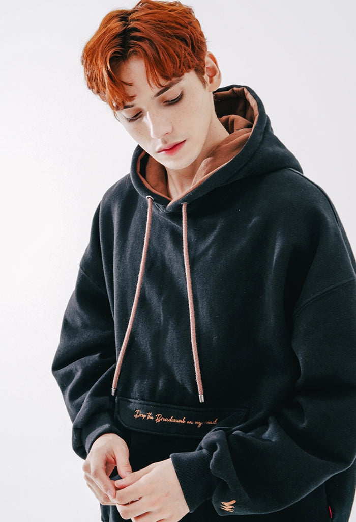 ダブルユーブイプロジェクト(WV PROJECT) Twin pocket hooded black JJHD7438