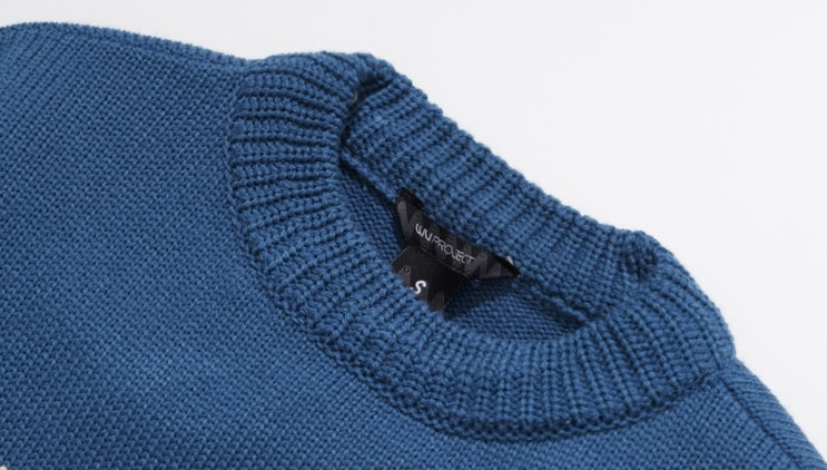 ダブルユーブイプロジェクト(WV PROJECT) Bread Round Knit Blue MJKN7410