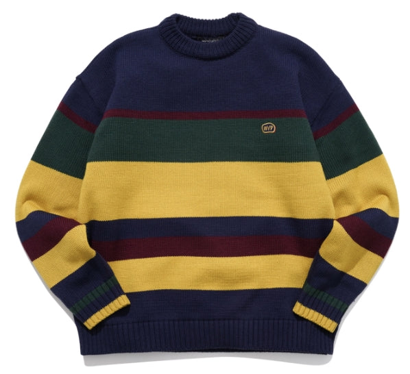 ダブルユーブイプロジェクト(WV PROJECT) Bread Round Knit Navy MJKN7410