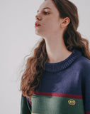 ダブルユーブイプロジェクト(WV PROJECT) Bread Round Knit Navy MJKN7410