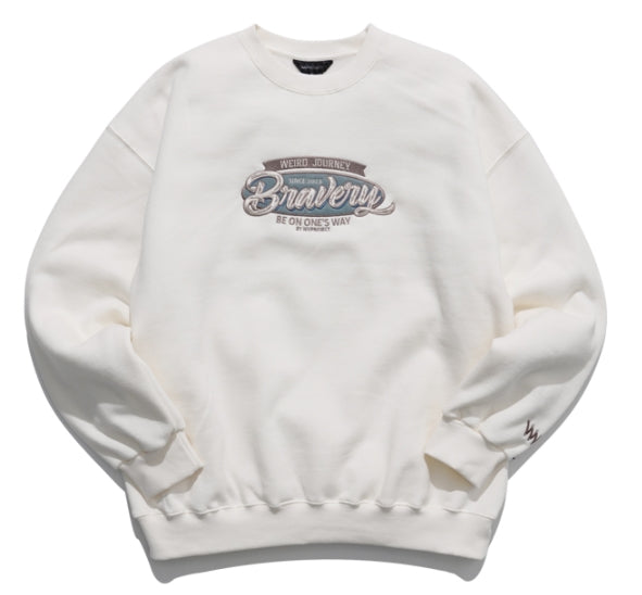 ダブルユーブイプロジェクト(WV PROJECT) Once Brave Sweatshirt Cream MJMT7429