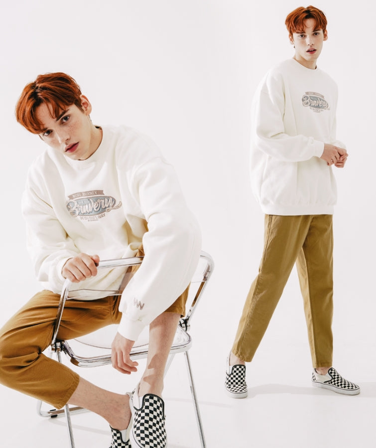 ダブルユーブイプロジェクト(WV PROJECT) Once Brave Sweatshirt Cream MJMT7429