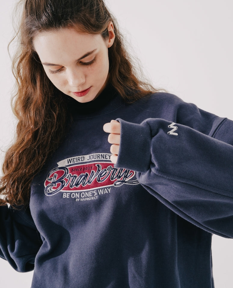 ダブルユーブイプロジェクト(WV PROJECT) Once Brave Sweatshirt Navy MJMT7429
