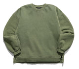 ダブルユーブイプロジェクト(WV PROJECT) Pigment Slit Sweatshirt Khaki JJMT7436