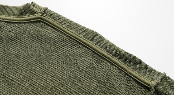 ダブルユーブイプロジェクト(WV PROJECT) Pigment Slit Sweatshirt Khaki JJMT7436