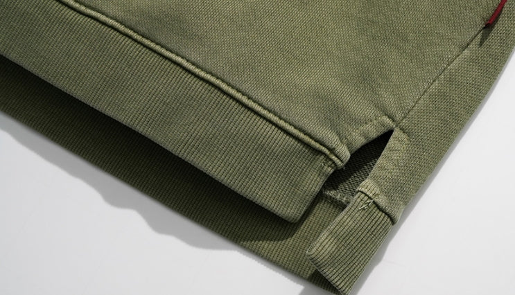 ダブルユーブイプロジェクト(WV PROJECT) Pigment Slit Sweatshirt Khaki JJMT7436