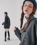 ダブルユーブイプロジェクト(WV PROJECT) Frenny Sweatshirt Black MJMT7407