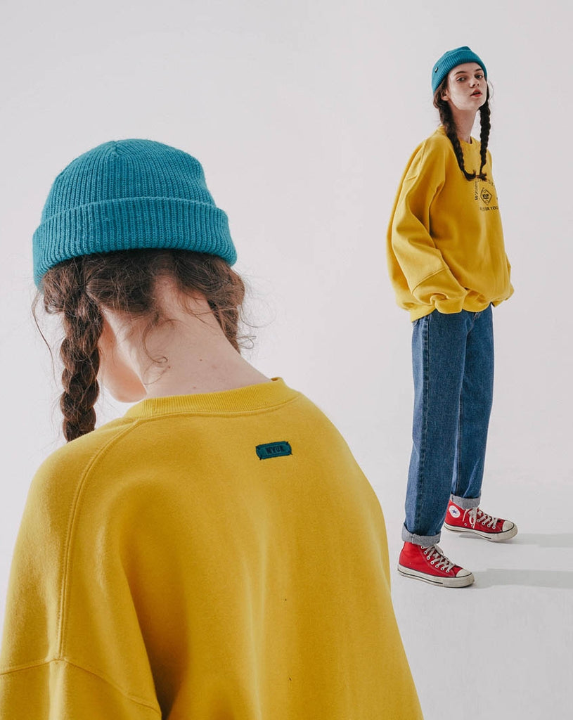 ダブルユーブイプロジェクト(WV PROJECT) Frenny Sweatshirt Yellow MJMT7407