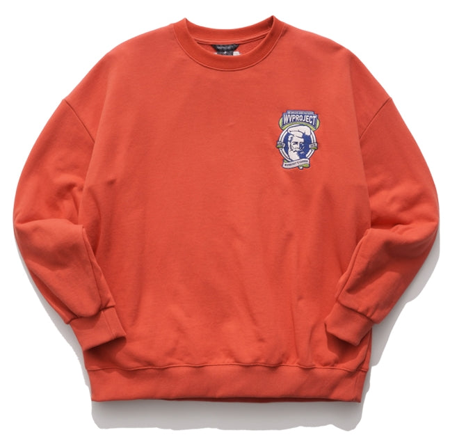 ダブルユーブイプロジェクト(WV PROJECT) Baker Emblem Sweatshirt Dark Orange JJMT7409