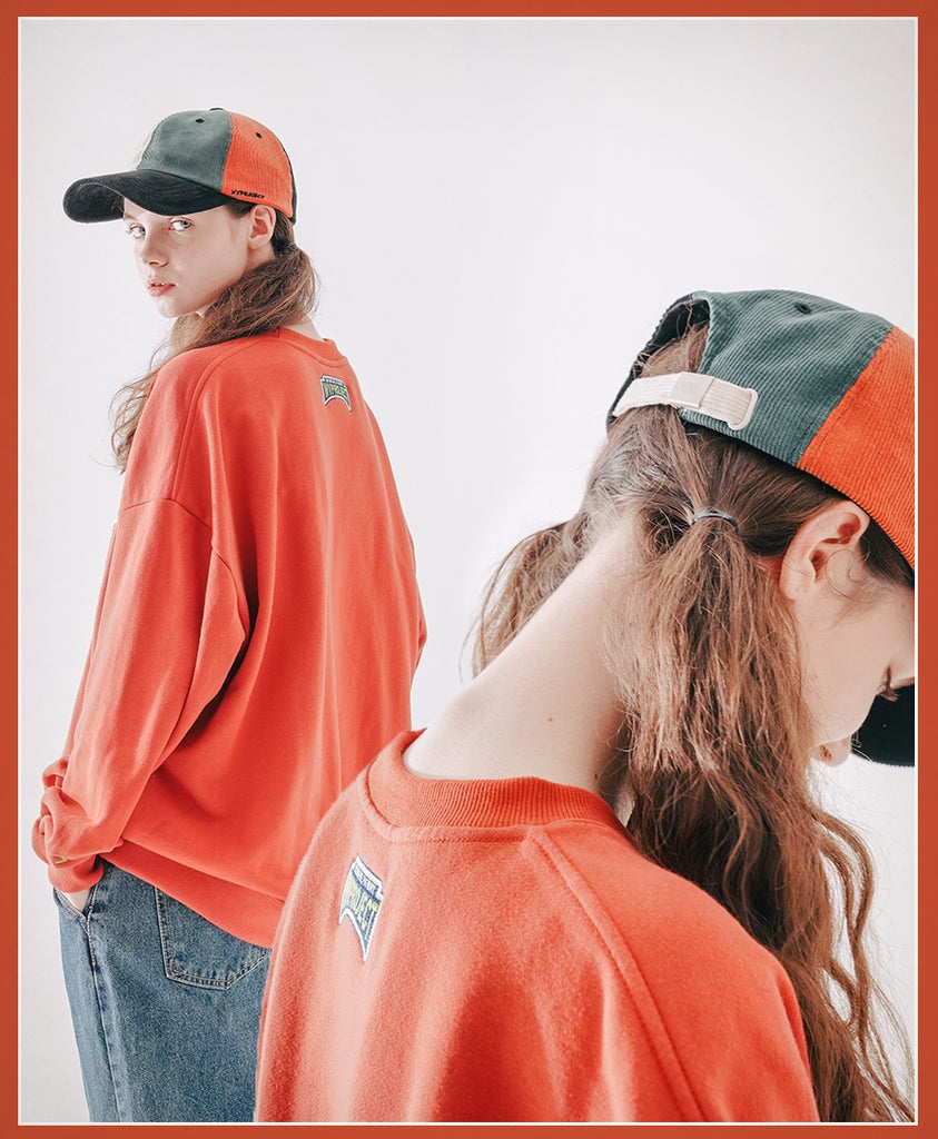 ダブルユーブイプロジェクト(WV PROJECT) Baker Emblem Sweatshirt Dark Orange JJMT7409