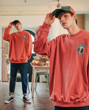 ダブルユーブイプロジェクト(WV PROJECT) Baker Emblem Sweatshirt Dark Orange JJMT7409