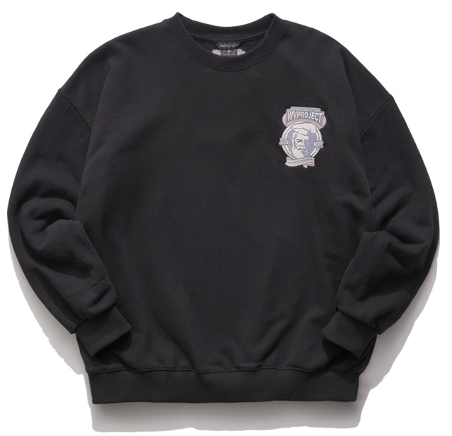 ダブルユーブイプロジェクト(WV PROJECT) Baker Emblem Sweatshirt Black JJMT7409