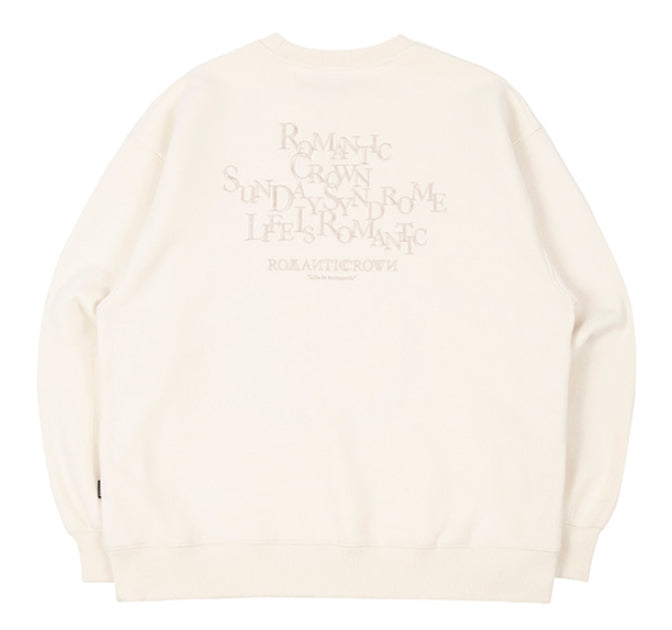 ロマンティッククラウン(ROMANTIC CROWN) CEREMONY LAUREL SWEATSHIRT_OATMEAL