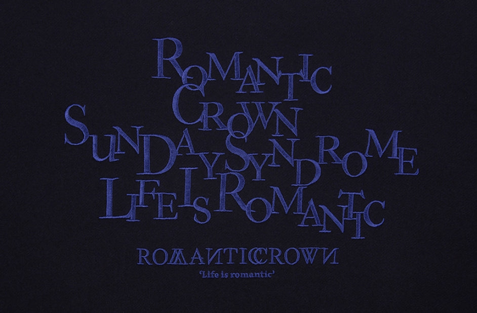 ロマンティッククラウン(ROMANTIC CROWN) CEREMONY LAUREL SWEATSHIRT_NAVY