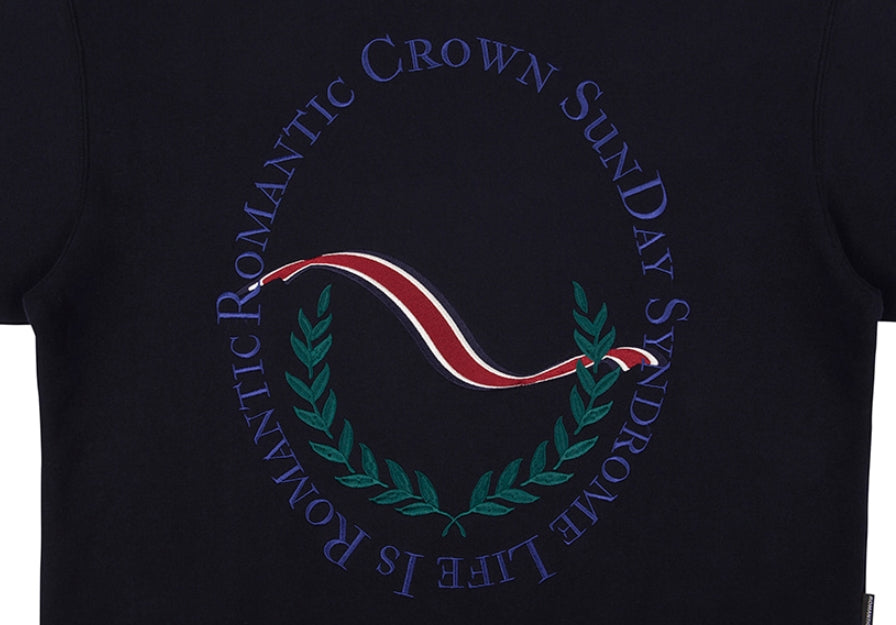ロマンティッククラウン(ROMANTIC CROWN) CEREMONY LAUREL SWEATSHIRT_NAVY