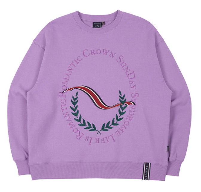 ロマンティッククラウン(ROMANTIC CROWN) CEREMONY LAUREL SWEATSHIRT_PURPLE