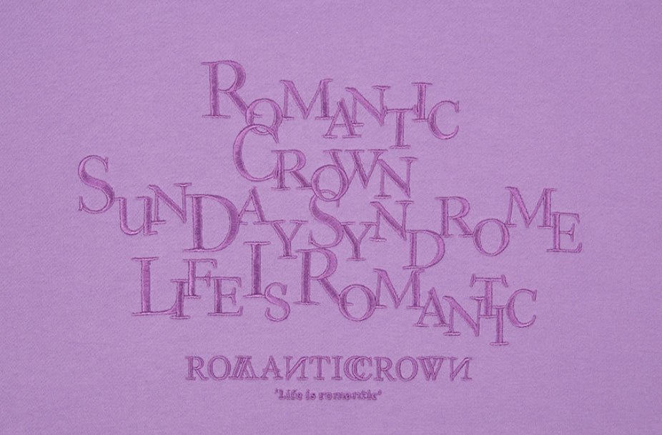 ロマンティッククラウン(ROMANTIC CROWN) CEREMONY LAUREL SWEATSHIRT_PURPLE