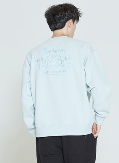 ロマンティッククラウン(ROMANTIC CROWN) CEREMONY LAUREL SWEATSHIRT_SKY BLUE