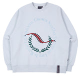 ロマンティッククラウン(ROMANTIC CROWN) CEREMONY LAUREL SWEATSHIRT_SKY BLUE