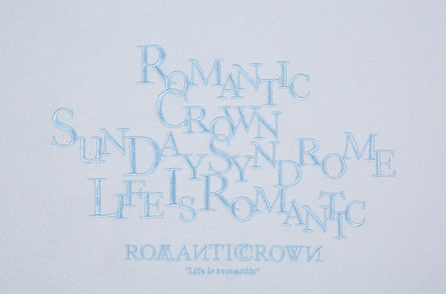 ロマンティッククラウン(ROMANTIC CROWN) CEREMONY LAUREL SWEATSHIRT_SKY BLUE