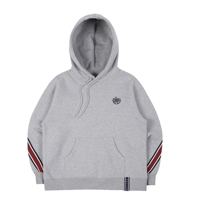 ロマンティッククラウン(ROMANTIC CROWN) STRIPE BANDING HOODIE_GREY