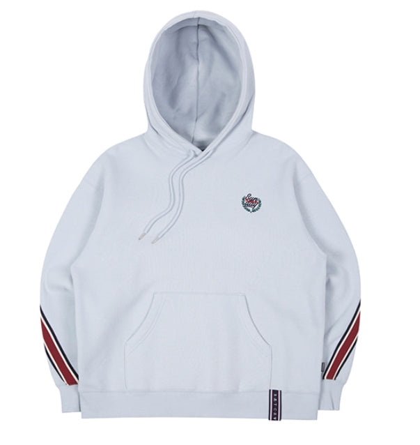 ロマンティッククラウン(ROMANTIC CROWN) STRIPE BANDING HOODIE_SKY BLUE