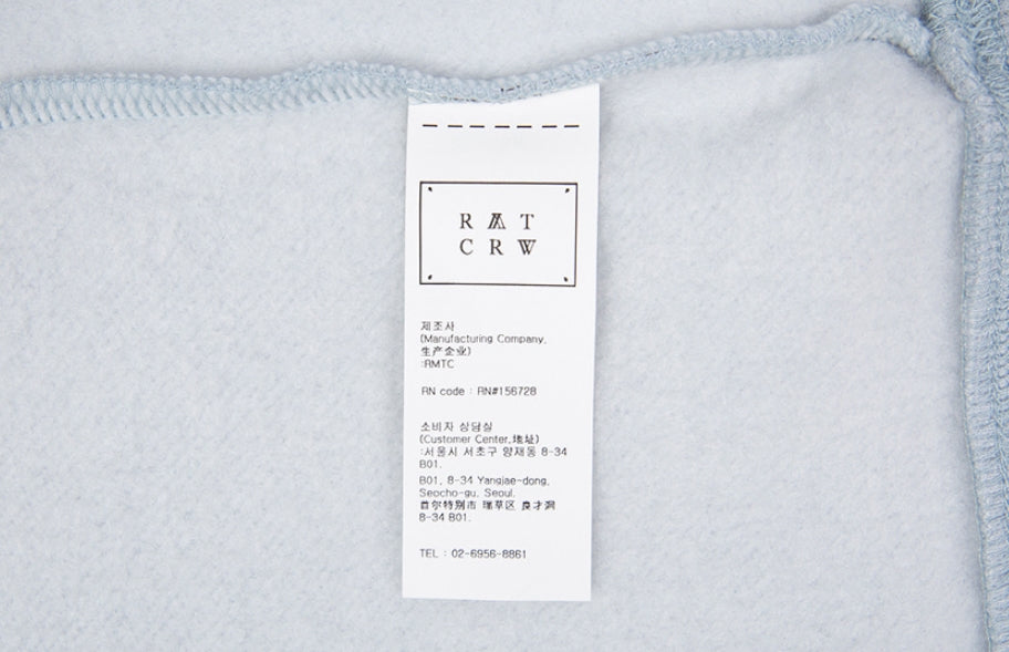 ロマンティッククラウン(ROMANTIC CROWN) STRIPE BANDING HOODIE_SKY BLUE