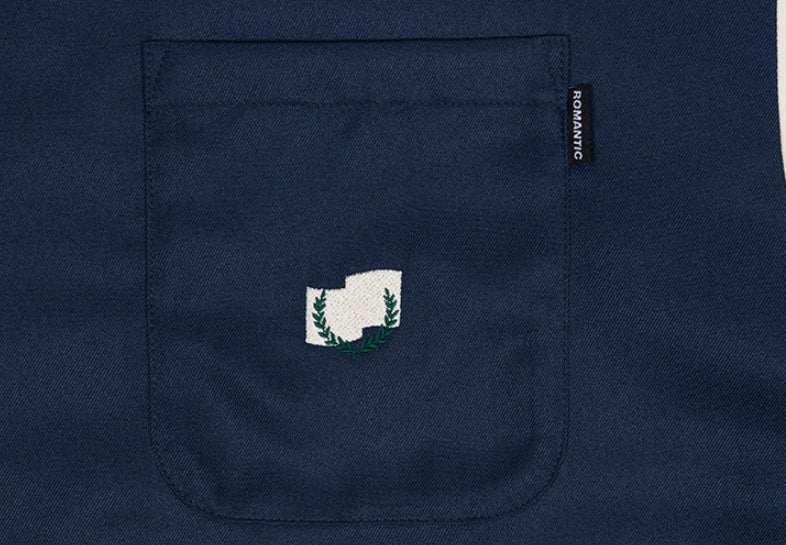ロマンティッククラウン(ROMANTIC CROWN) COLOR BLOCK HOODIE SHIRT_OATMEAL